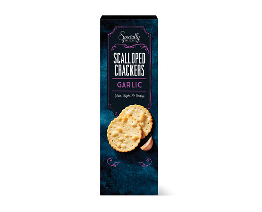 Specially Selected Garlic Scalloped Crackers