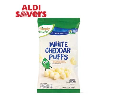 ALDI Savers Simply Nature White Cheddar Puffs