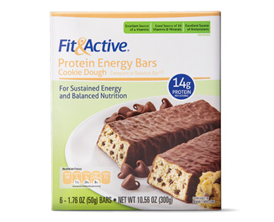 Fit Active Cookie Dough Protein Energy Bars Aldi Us