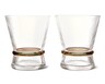 Crofton 2 Pack Ribbed Glassware Stemless Clear Glasses