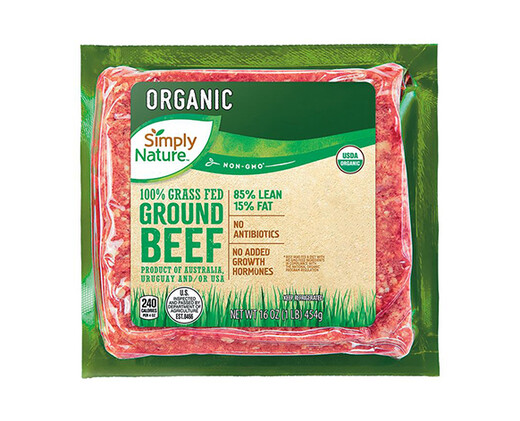 Simply Nature Organic 100% Grass Fed 85/15 Ground Beef