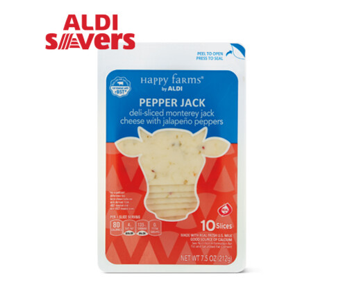 ALDI Savers Happy Farms Deli-Sliced Pepper Jack Cheese