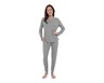 Serra Ladies 2 Piece Pointelle Pajama Set Grey In Use