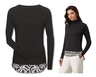 Serra Ladies 2-in-1 Pullover Black/White In Use