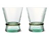 Crofton 2 Pack Ribbed Glassware Stemless Emerald Glasses