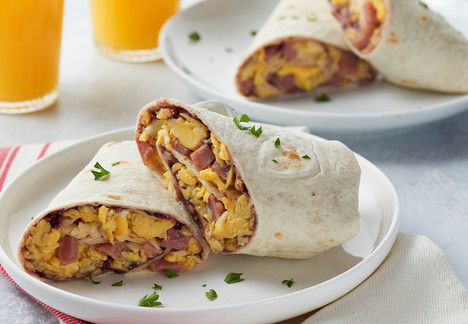 Ham, Blackberry and White Cheddar Breakfast Burrito | ALDI US