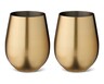 Crofton Stainless Steel Stemless Wine Glasses Gold