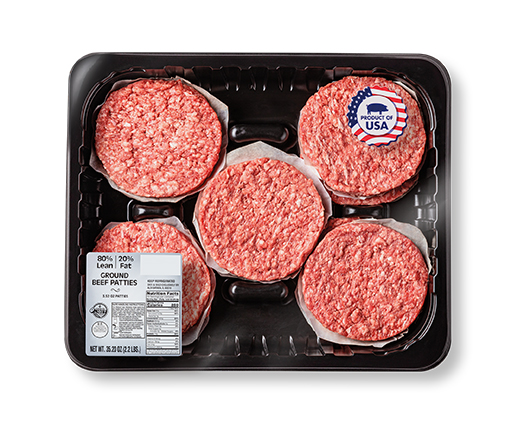 Family Pack 80% Lean Ground Beef Patties