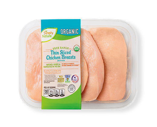 Simply Nature Organic Thin Sliced Chicken Breasts