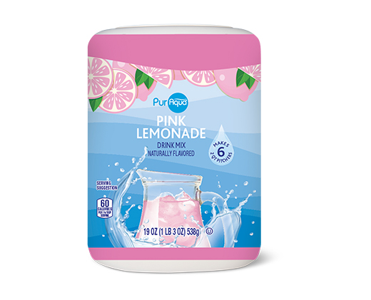 Puraqua Lemonade Or Pink Lemonade Drink Mix 