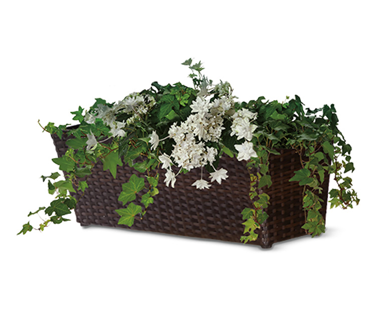 Gardenline Rattan Rectangular Planter | ALDI US