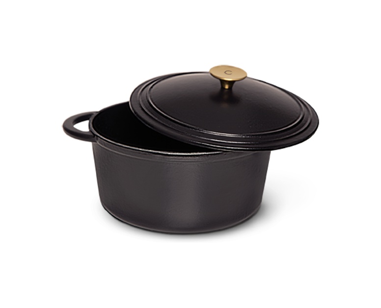 Crofton Black & Gold Cast Iron 5.5Quart Dutch Oven ALDI US