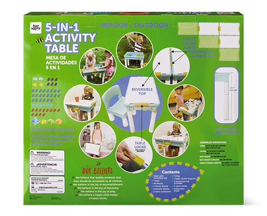 bee happy 5 in 1 activity table aldi