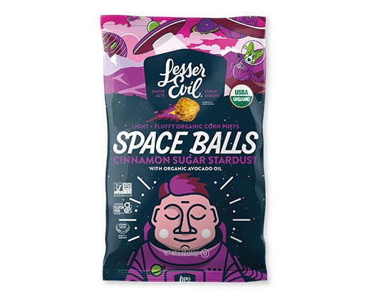 Lesserevil Interstellar Cheddar Or Cinnamon Sugar Space Balls 