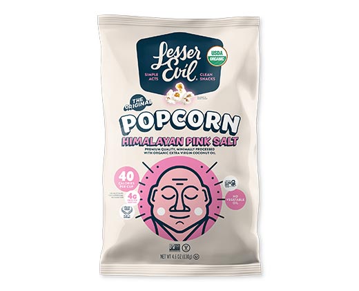 LesserEvil Himalayan Pink Organic Popcorn