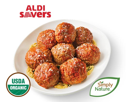 ALDI Savers. USDA Organic. Simply Nature Organic Grass Fed 93/7 Ground Beef