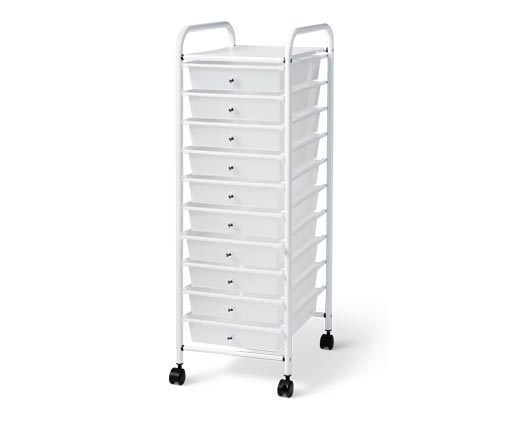 Huntington Home 10 Drawer Rolling Cart