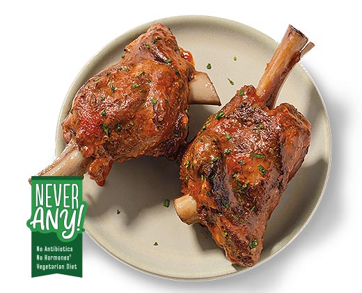 Never Any! Lamb Shanks Rosemary Garlic or Unseasoned