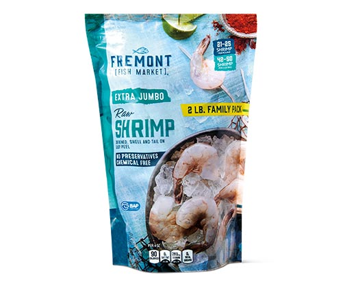 Fremont Fish Market Extra Jumbo EZ Peel Raw Shrimp