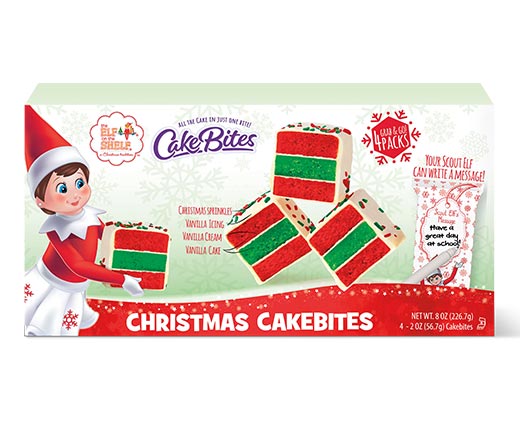 Cakebites Elf on the Shelf Christmas Cake Bites