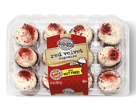 Two-bite Red Velvet Gourmet Filled Mini Cupcakes