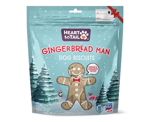 Heart to Tail Gingerbread Dog Biscuits