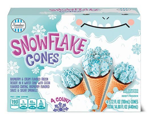 Sundae Shoppe Snowflake Cones Mint or Raspberry