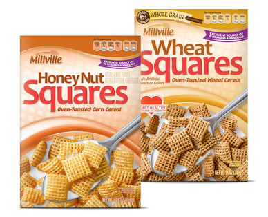 ALDI US - Millville Honey Nut or Wheat Squares Cereal