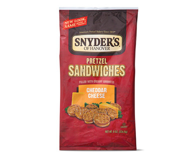 hanover peanut cheddar butter cheese snyder pretzel sandwiches aldi july buys specials weekly special