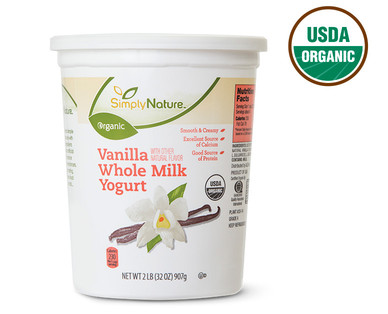 ALDI US - SimplyNature Organic Vanilla Whole Milk Yogurt