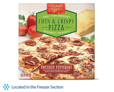 ALDI US - Mama Cozzi’s Pizza Kitchen Uncured Pepperoni or Four Cheese Pizza